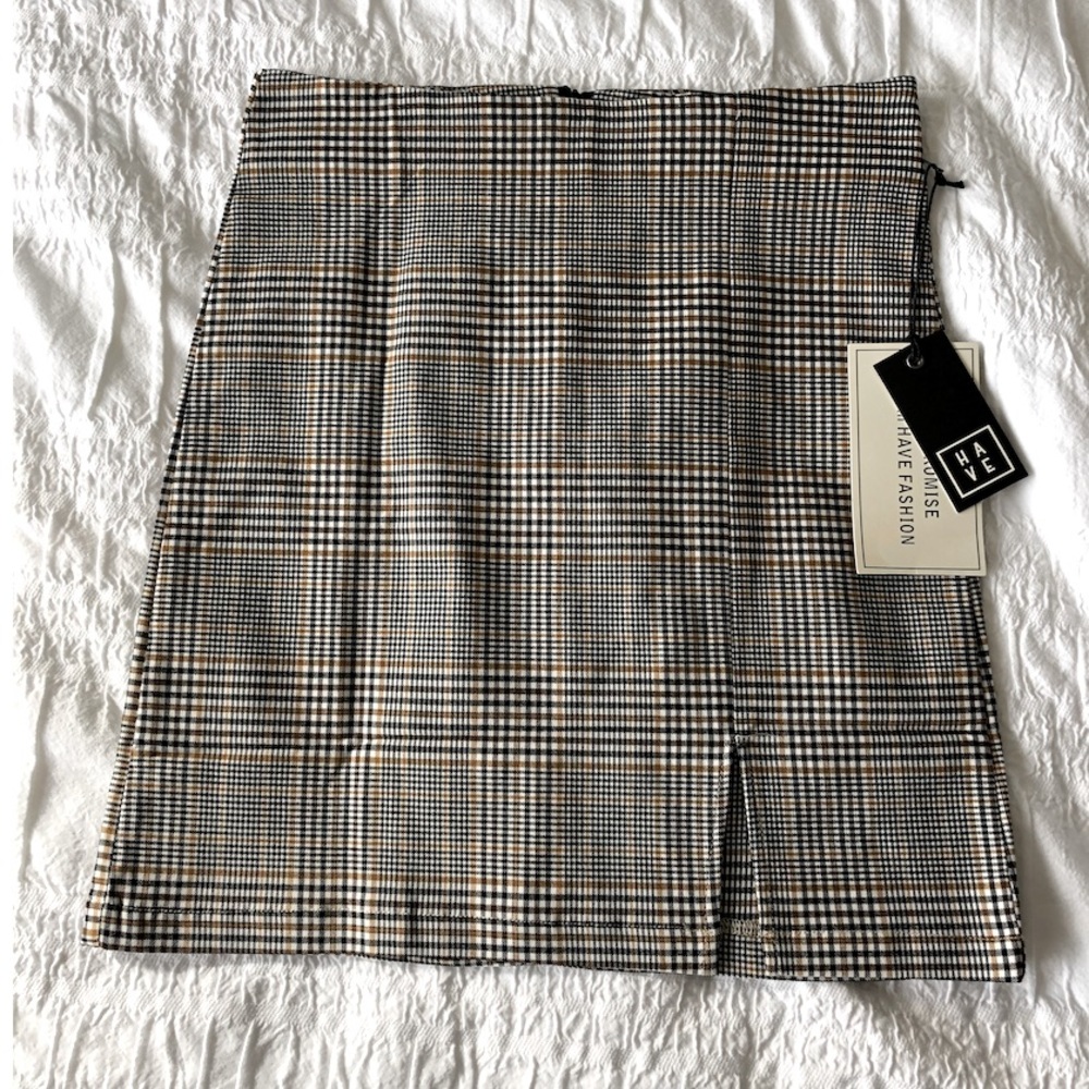 HAVE L.A. PLAID MINI SKIRT